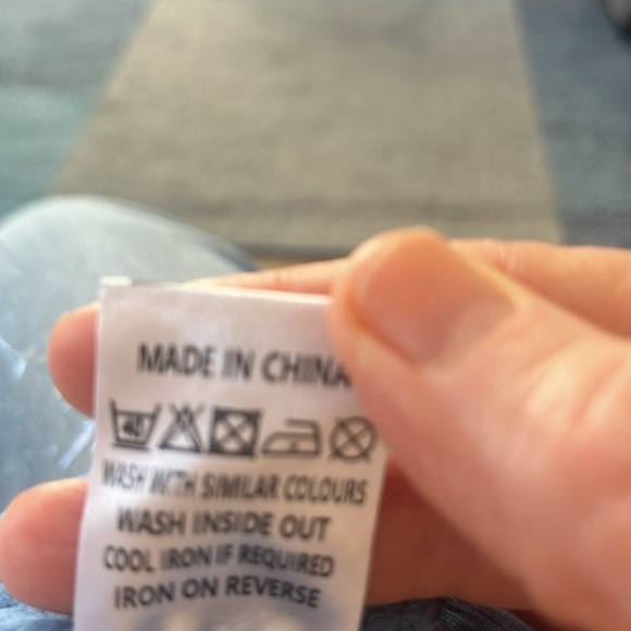 Area Stars NWT Ribbed Boyfriend Top V Neck Button Down Long Sleeve Blue XL - Picture 7 of 9